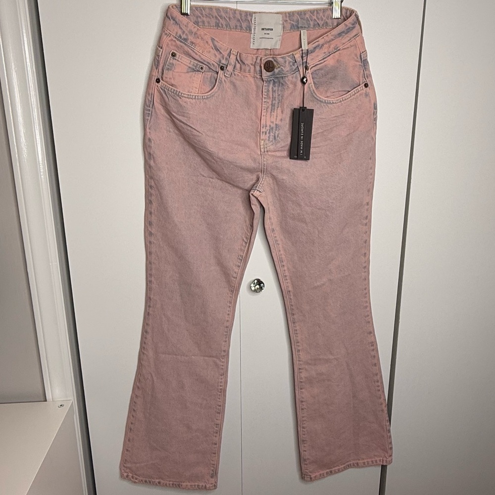 One Teaspoon - Charlie Flares in Pink Haze Denim Jeans - US 4/6